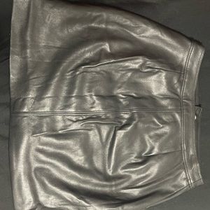 Ultra High Rise Leather Mini Skirt